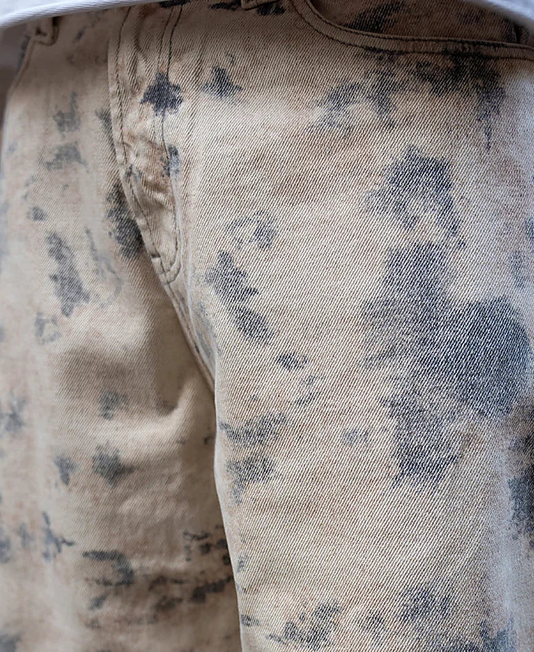 Abstract Print Baggy Jeans