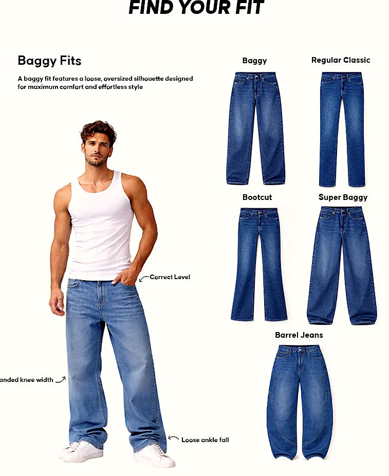 Baggy Fit Denim Jeans