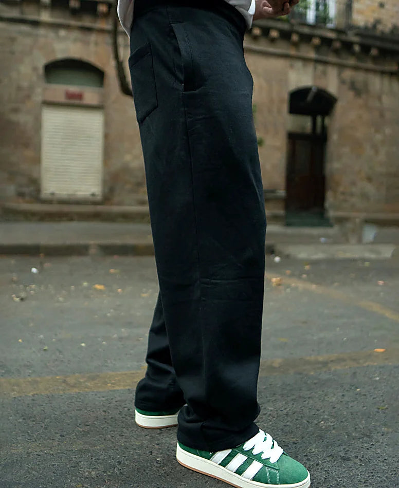 Black pants with a baggy leg