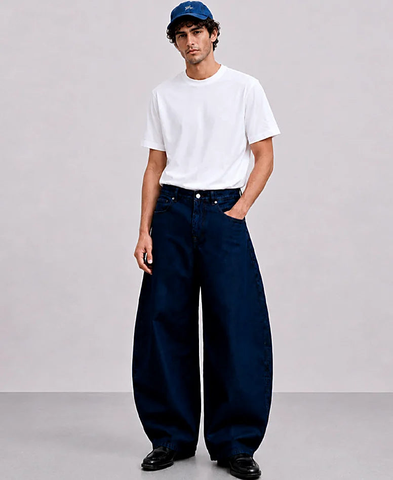 Basic Raw Wash Barrel Fit Denim