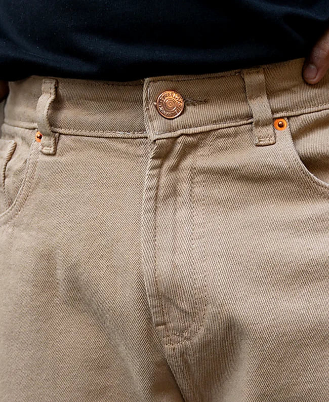 Baggy jeans for men in beige