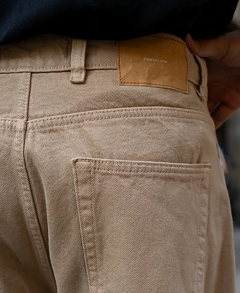 Beige Baggy Fit Jeans