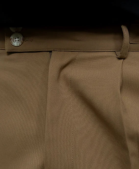 Beige baggy trousers for men