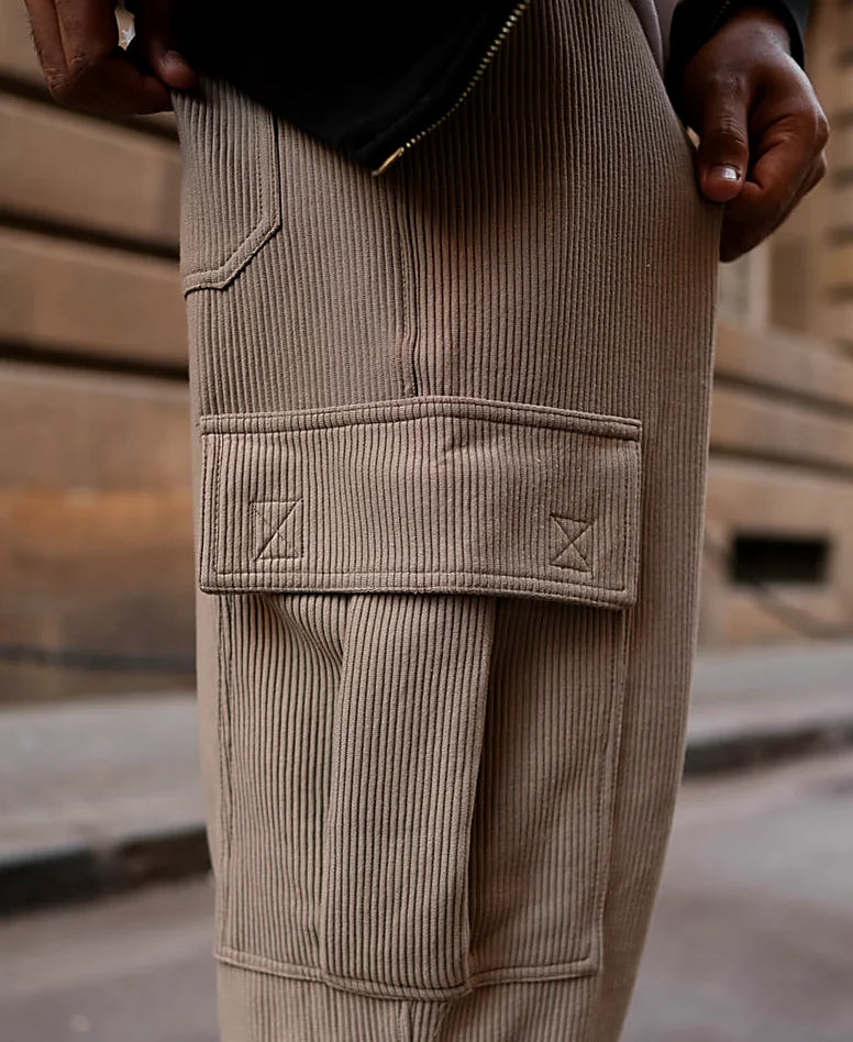 Baggy pants for men in beige