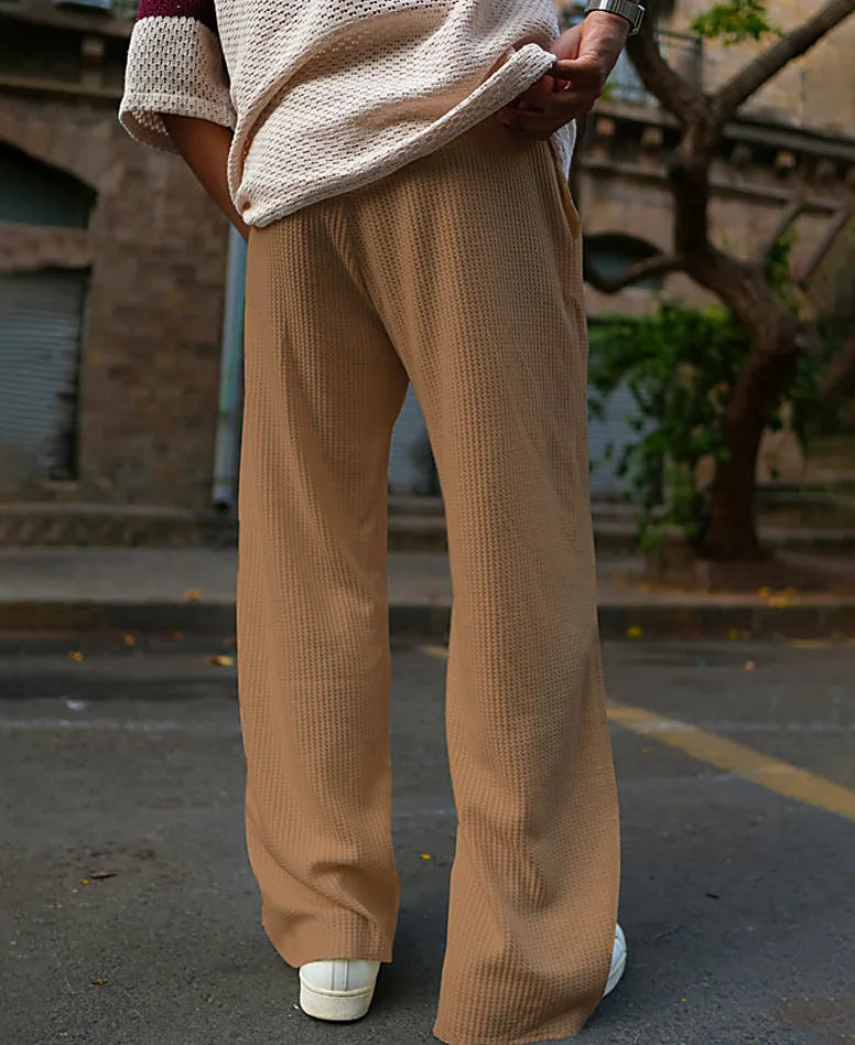 Pants in beige, baggy fit
