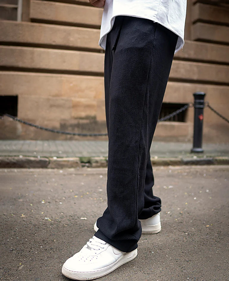 Black baggy pants for men