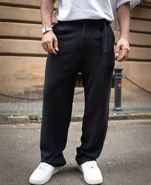 Black pants with a baggy leg