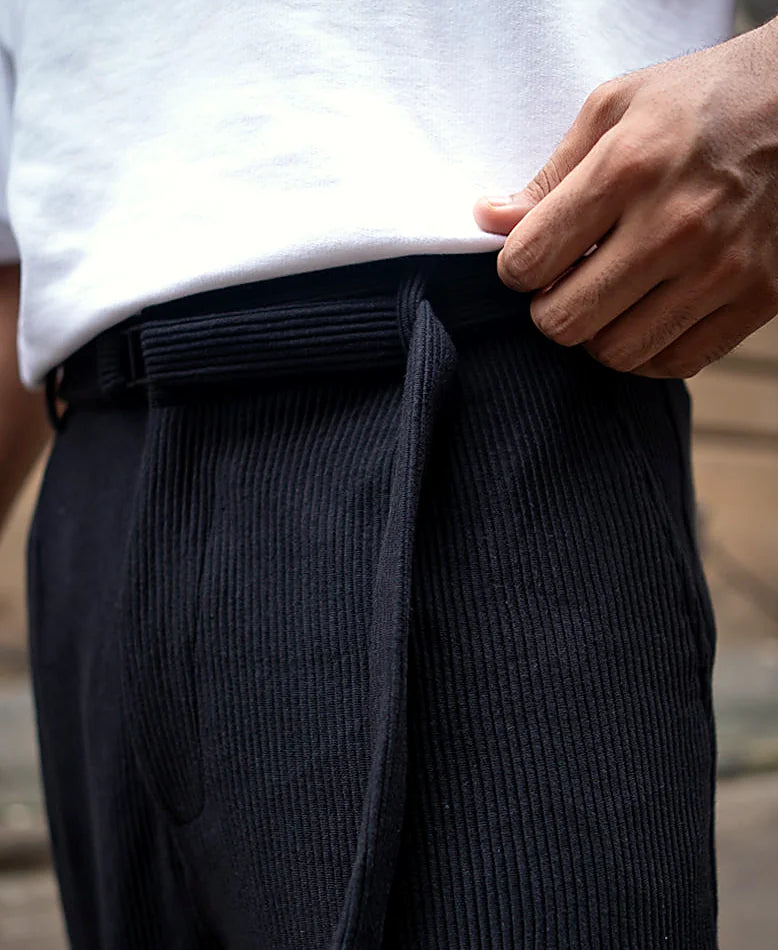 Black Baggy Fit Corduroy Pant