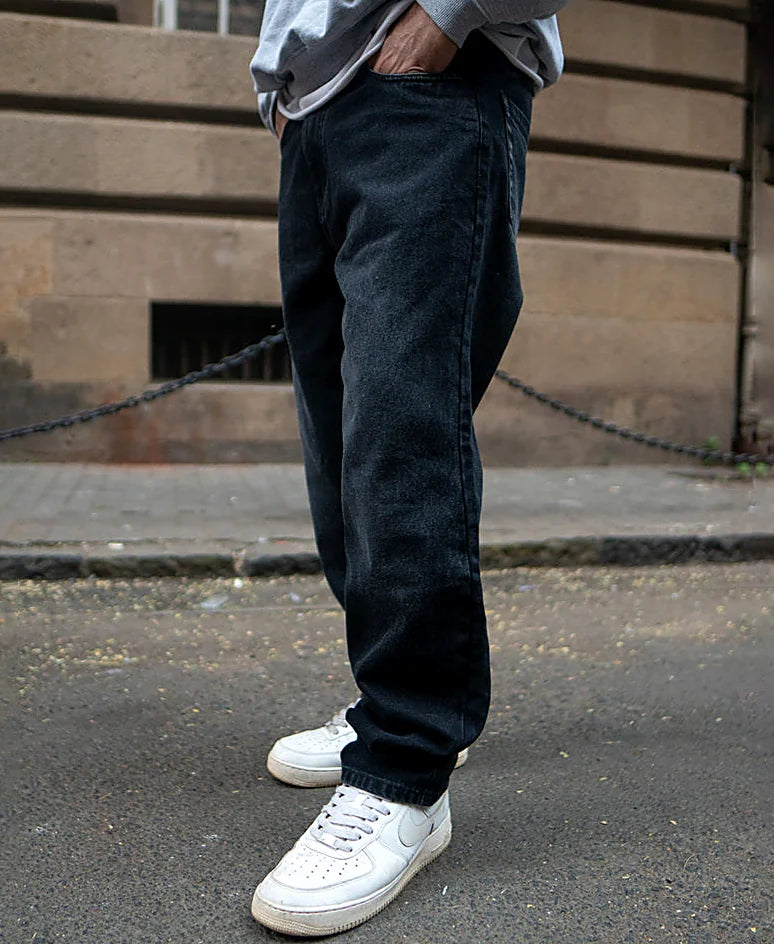 Jeans in black, baggy fit
