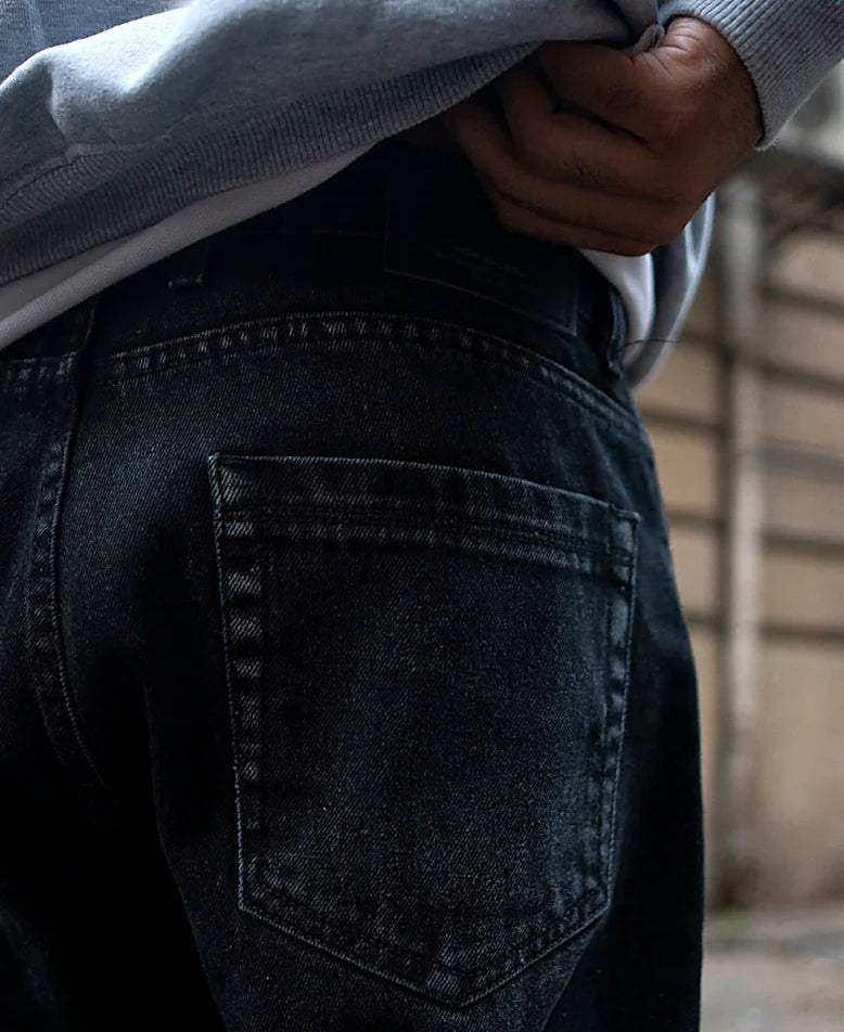 Black Baggy Fit Denim Jeans