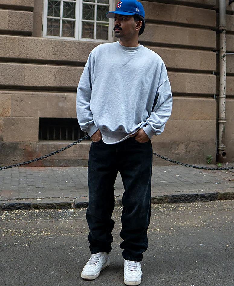 Black Baggy Fit Denim Jeans