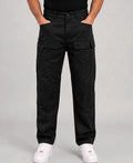 Pants in black, regular fit