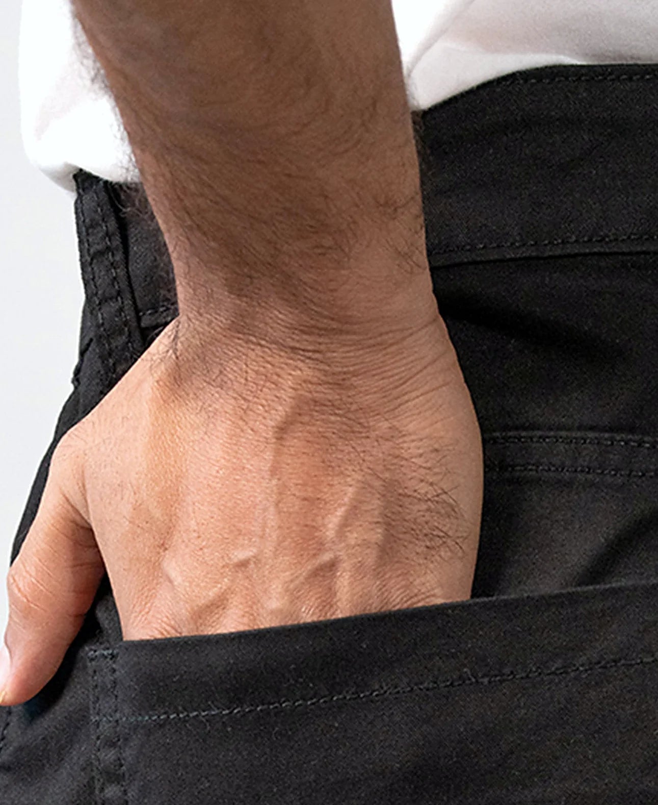 Black pants with a regular leg