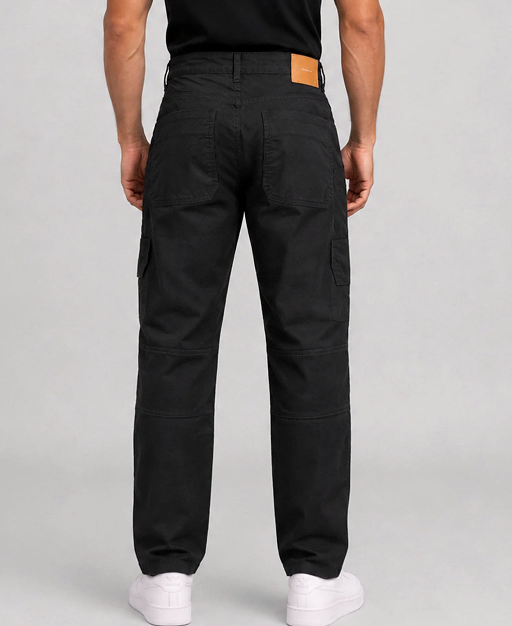 Black Cotton Cargo Pant