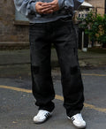 Baggy jeans for men in black
