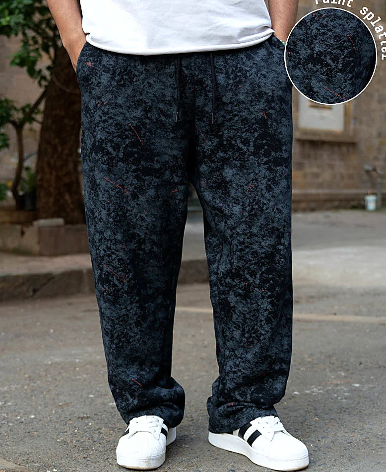 Black baggy pants for men