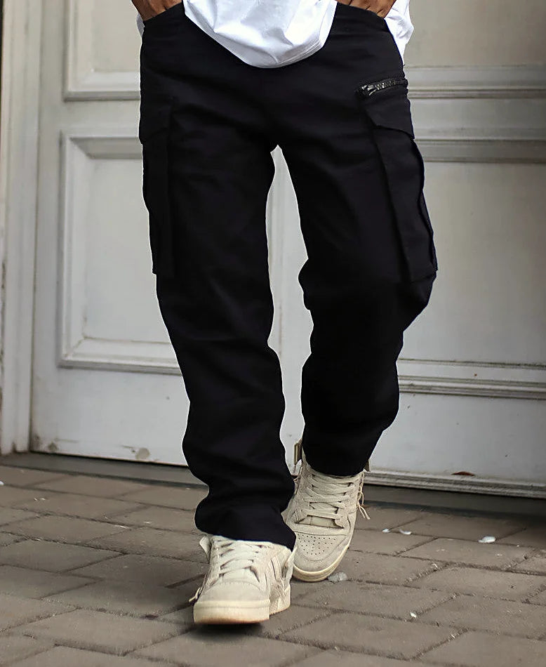 Black pants with a regular leg