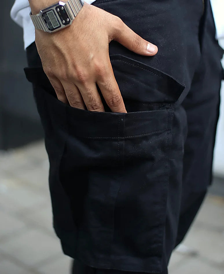 Black Regular Fit Cargo Pant