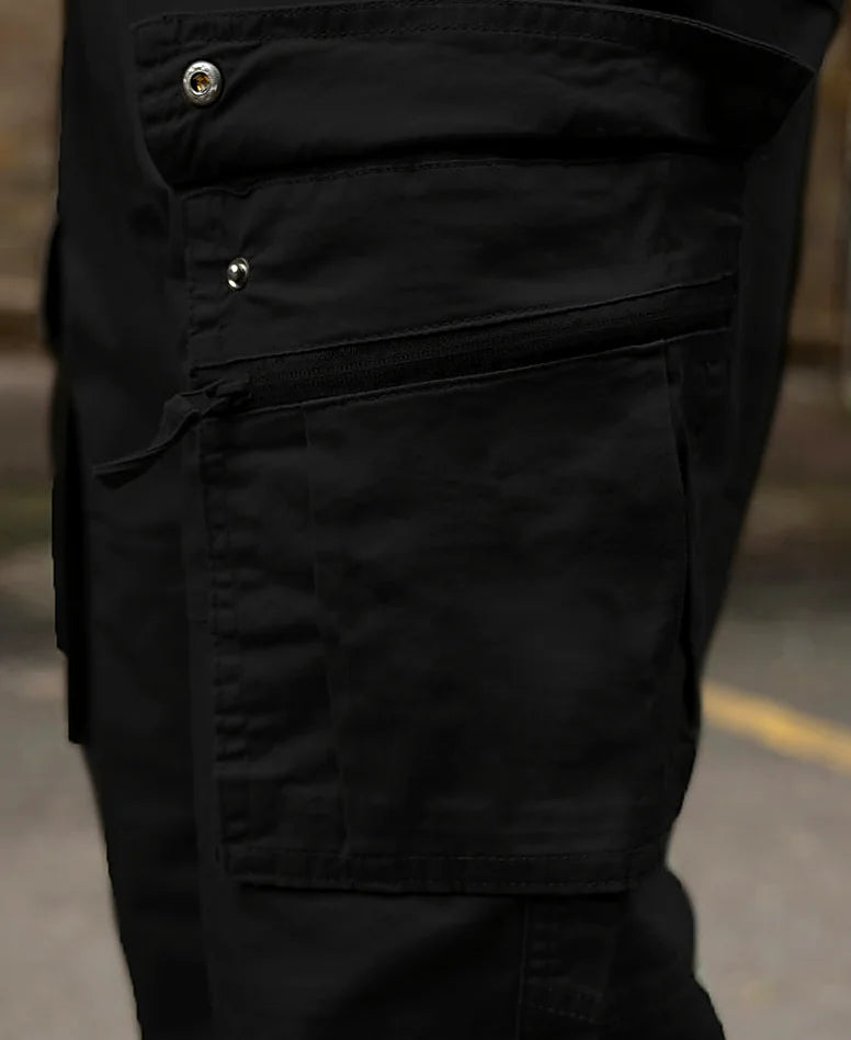 Pants in black, regular fit