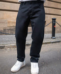 Black regular jeans in cotton