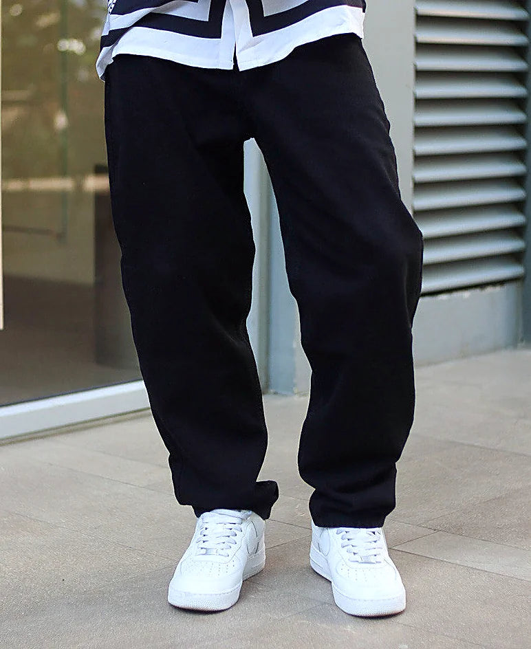 Baggy jeans for men in black