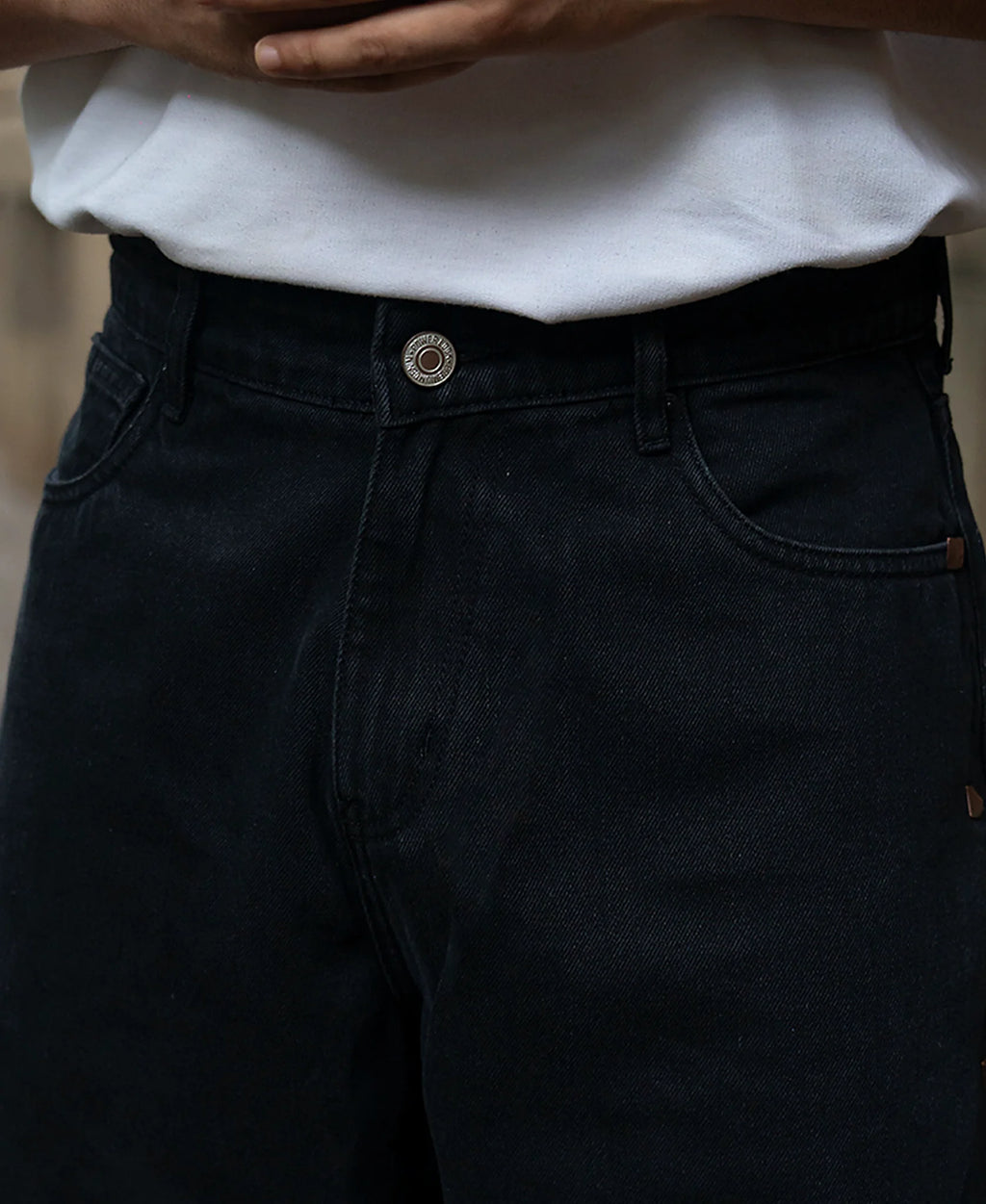 Black baggy jeans for men