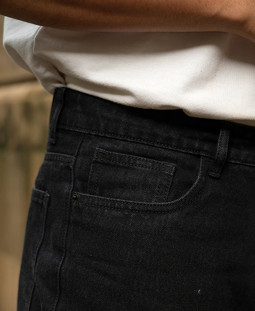Black Washed Baggy Jeans