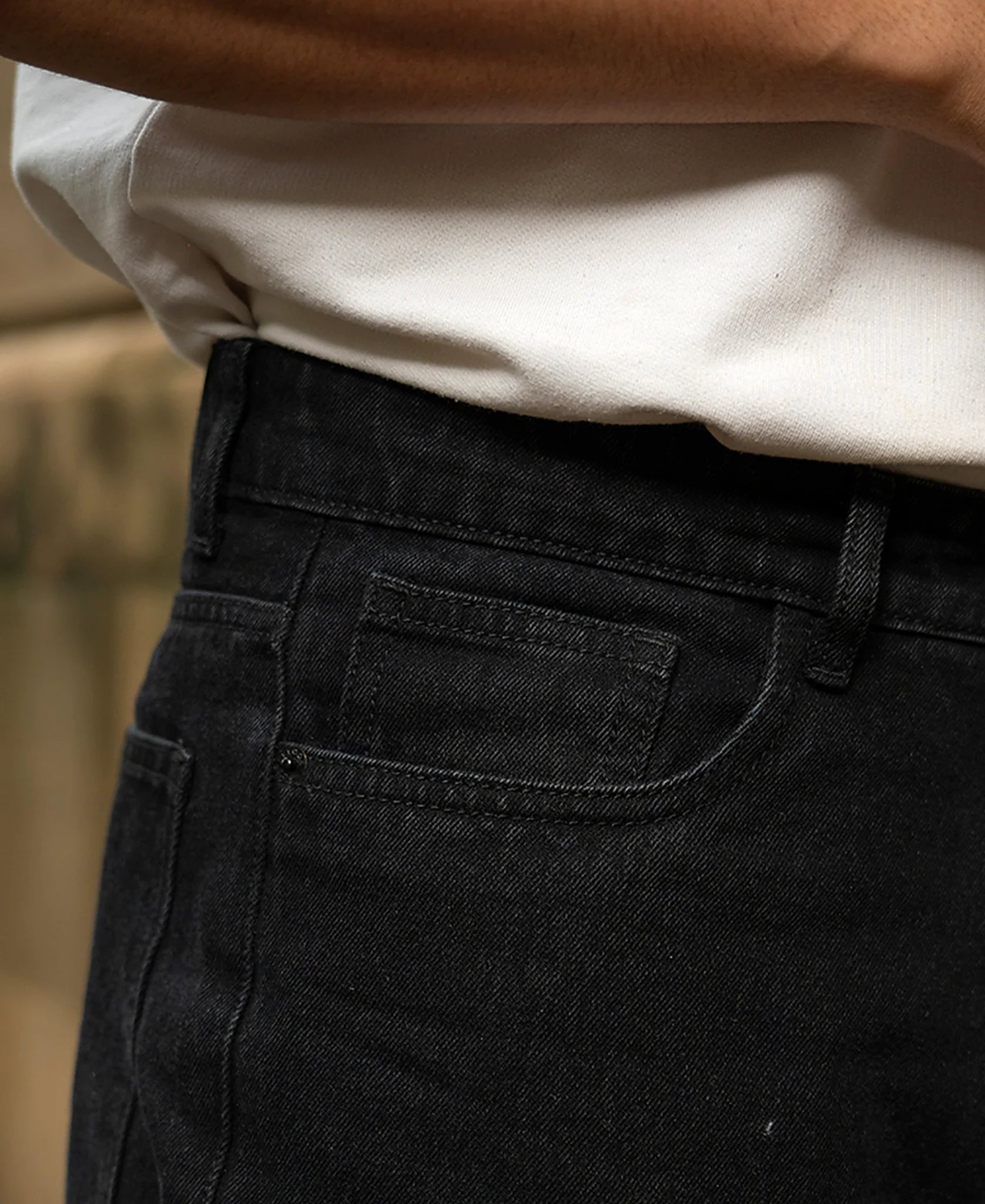 Black Washed Baggy Jeans