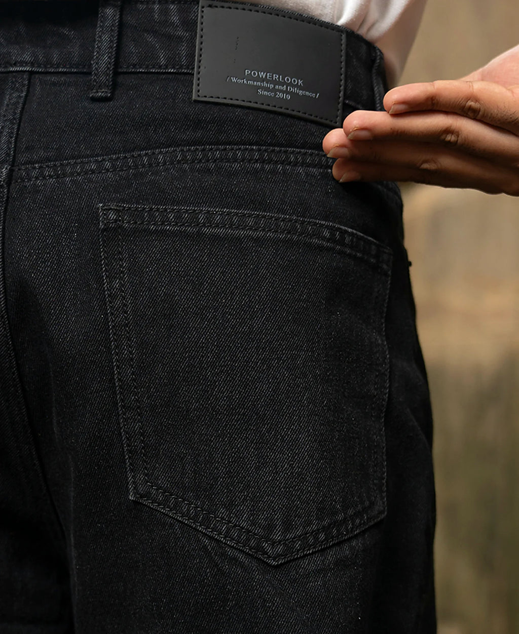 Black Washed Baggy Jeans