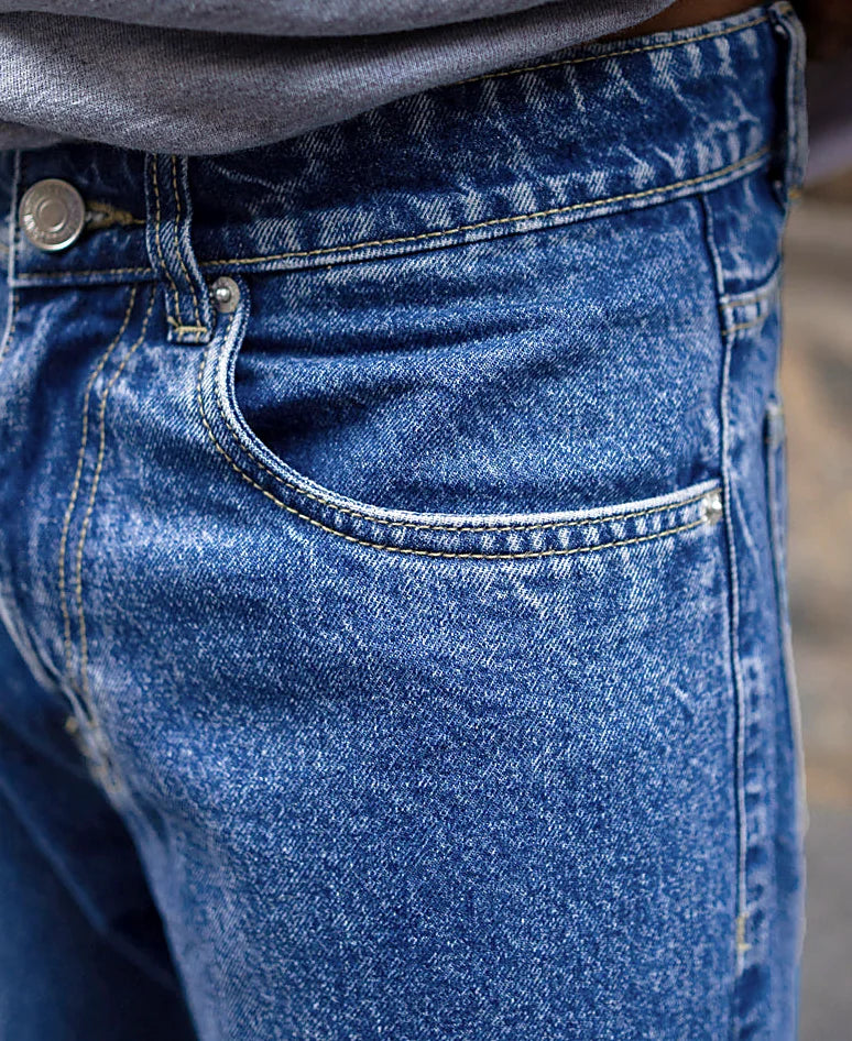 Blue baggy jeans for men