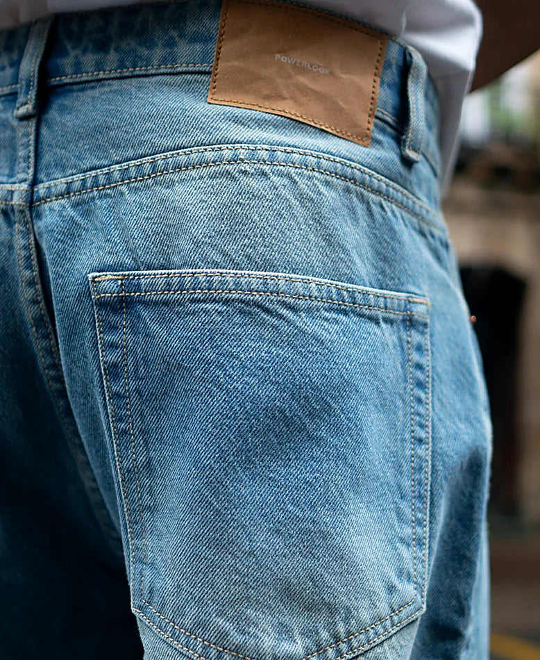 Blue Baggy Ripped Jeans