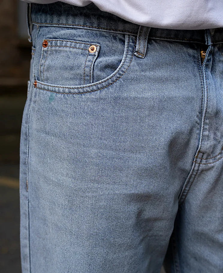 Blue baggy jeans for men