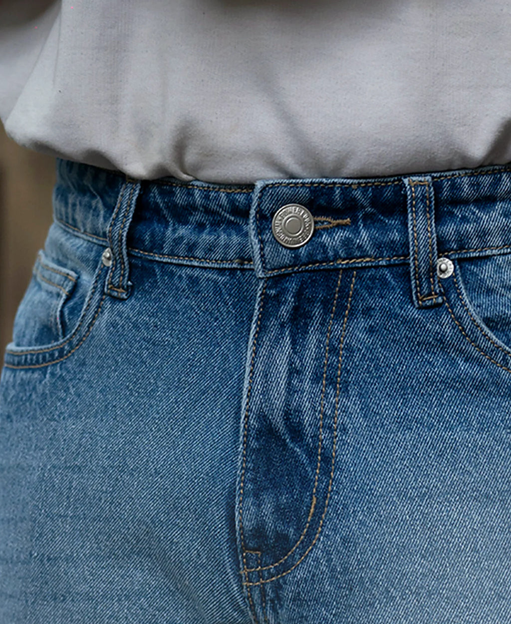 Blue Sigil Print Baggy Jeans
