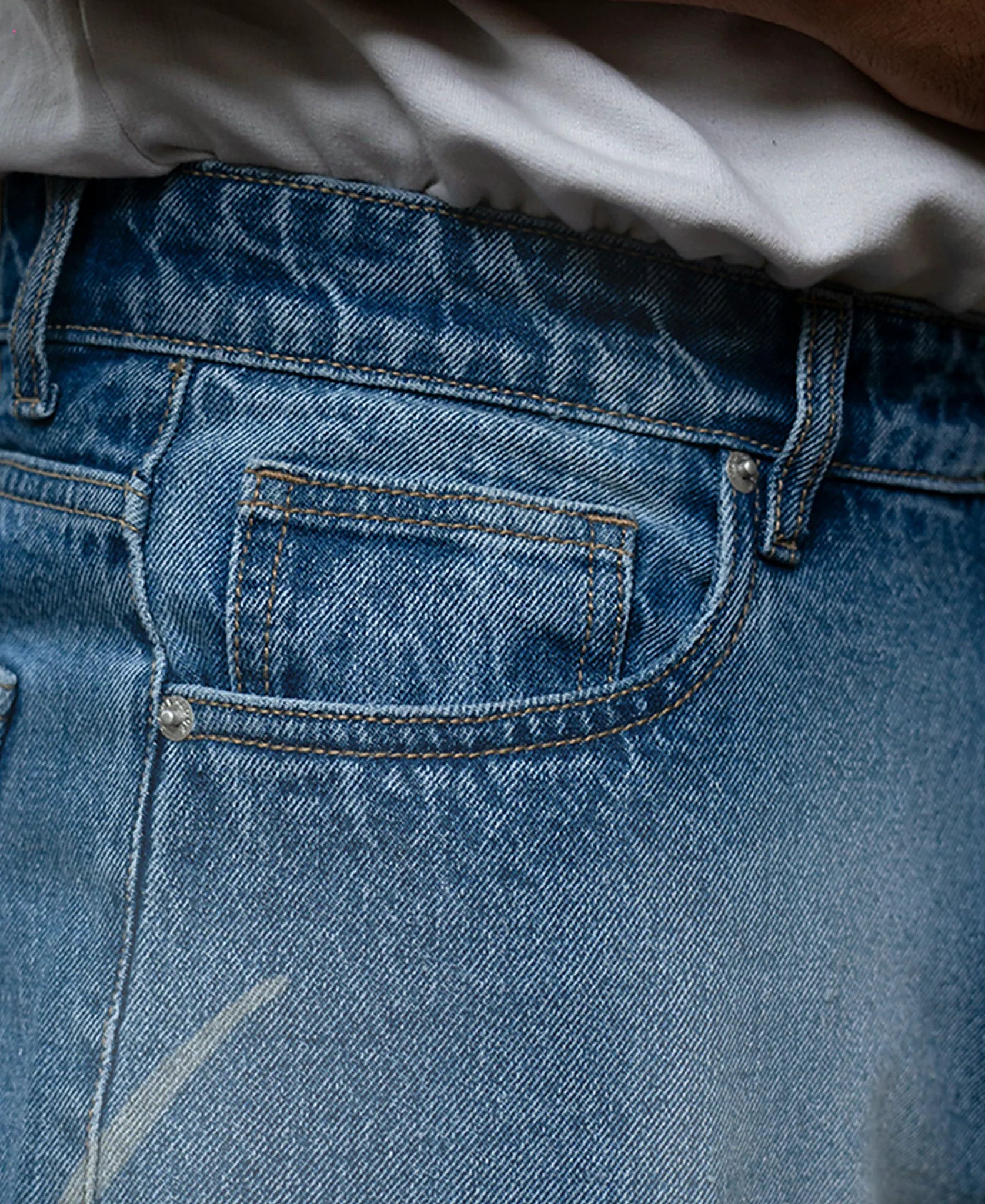Blue baggy jeans for men