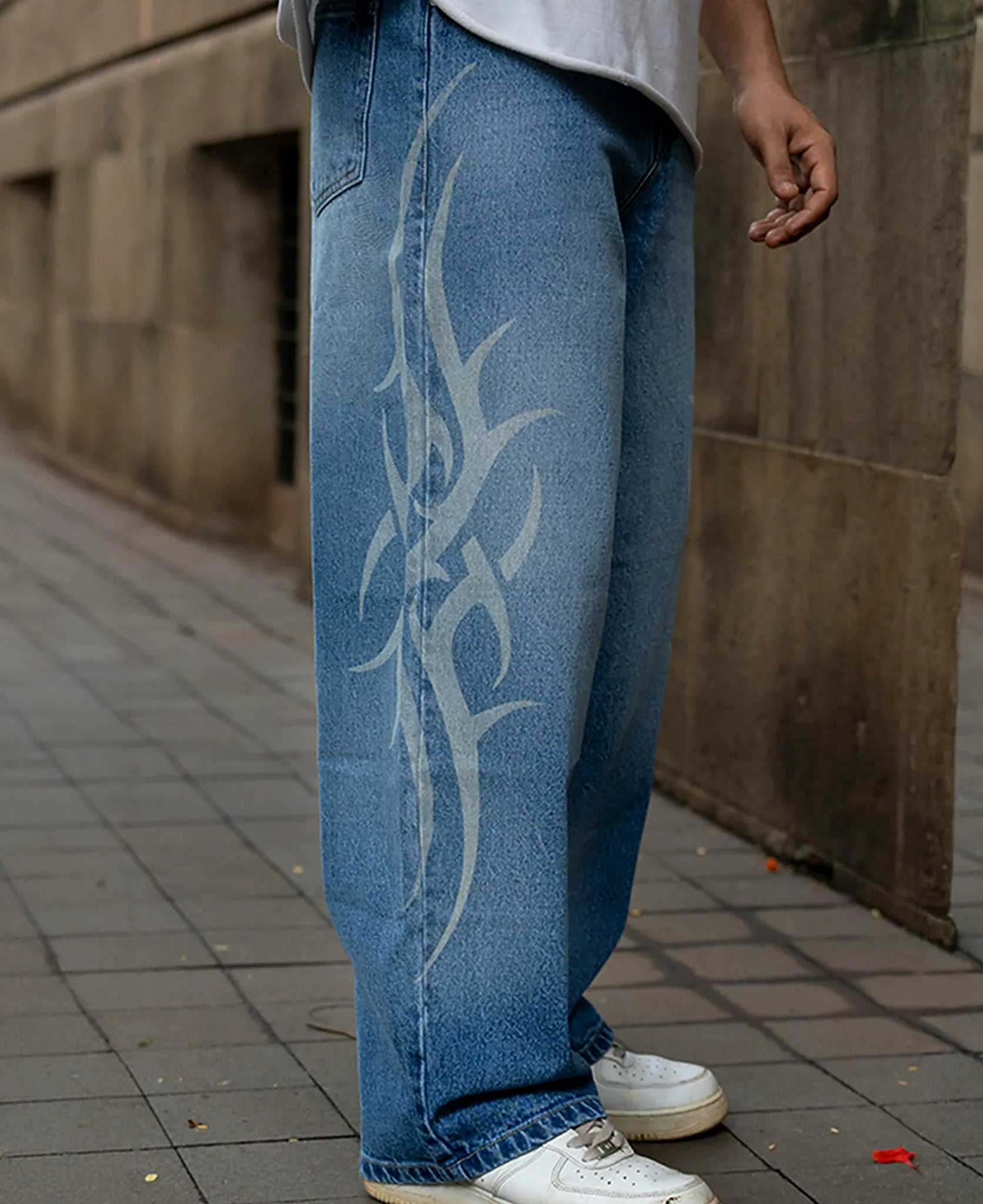 Baggy jeans for men in blue