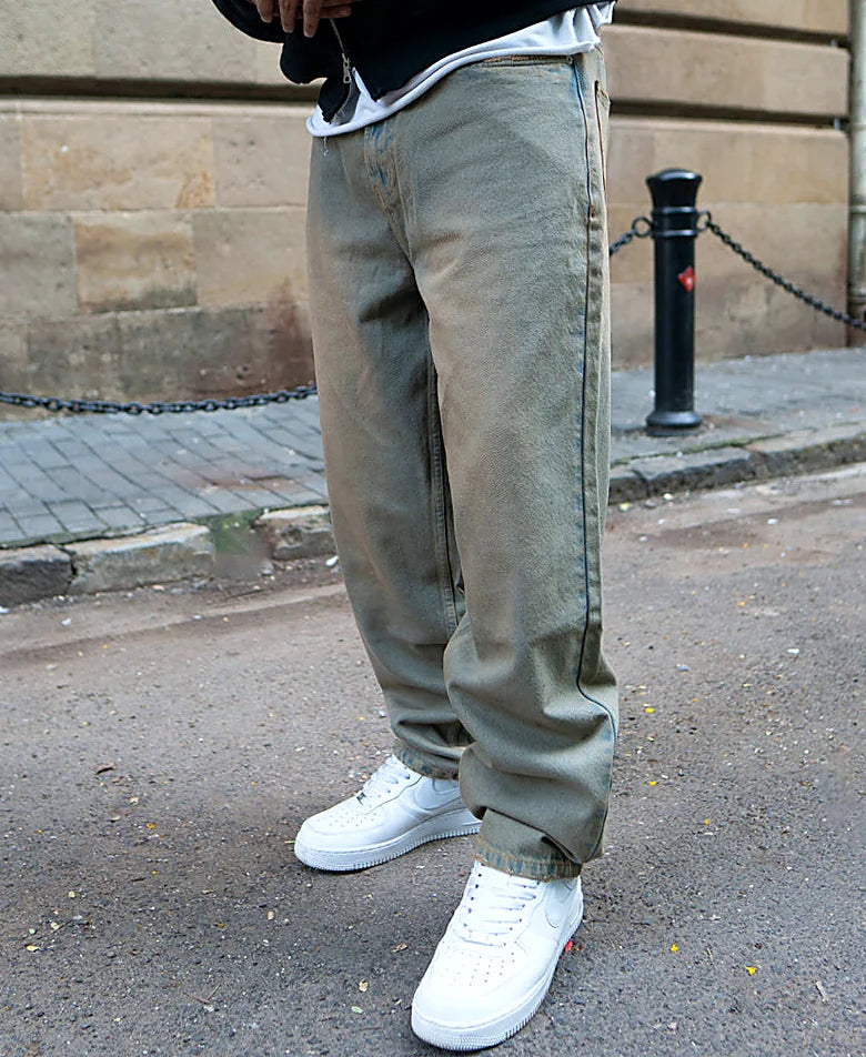 Blue baggy jeans for men