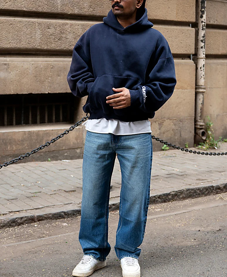 Blue Washed Baggy Jeans
