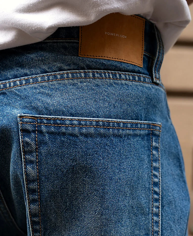 Blue Washed Baggy Jeans