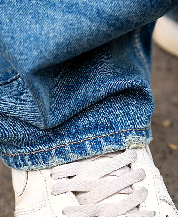 Blue Washed Baggy Jeans