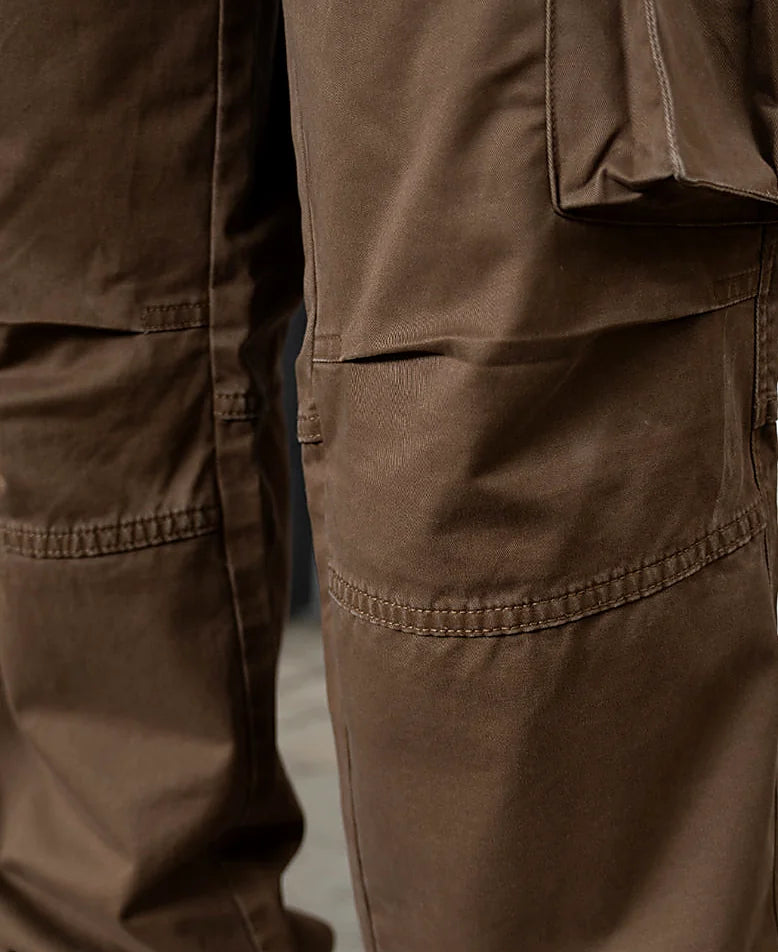 Brown pants with a relaxed leg