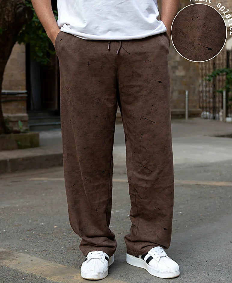 Baggy pants for men in brown