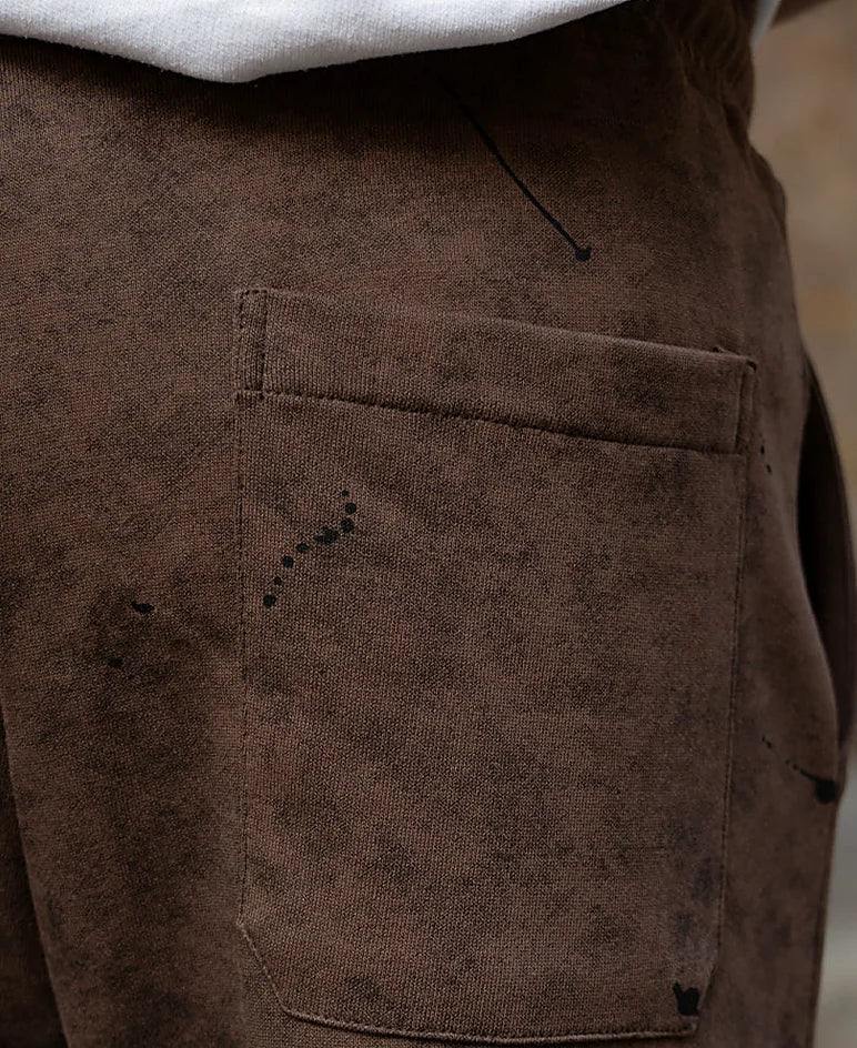 Brown Printed Baggy Fit Trackpant