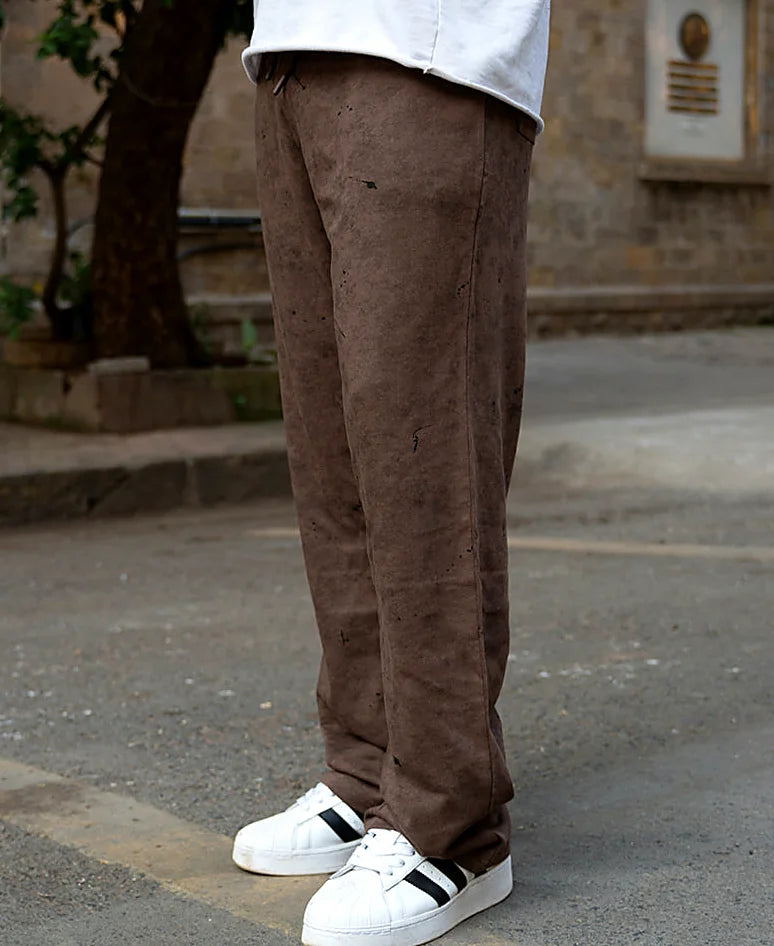 Brown baggy pants for men