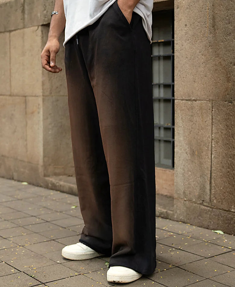 Brown baggy pants for men
