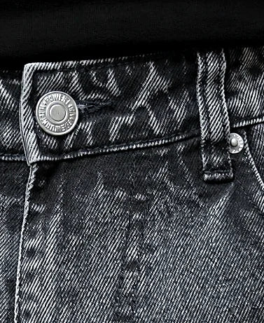 Charcoal barrel jeans in cotton