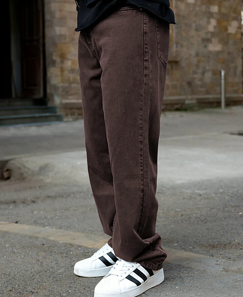 Baggy jeans for men in charcoal