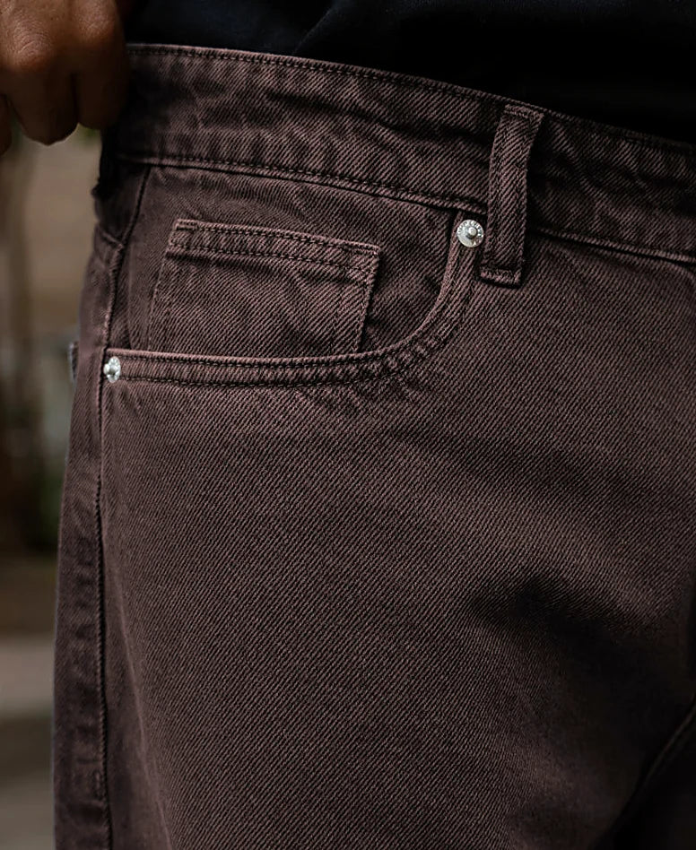 Charcoal jeans with a baggy leg