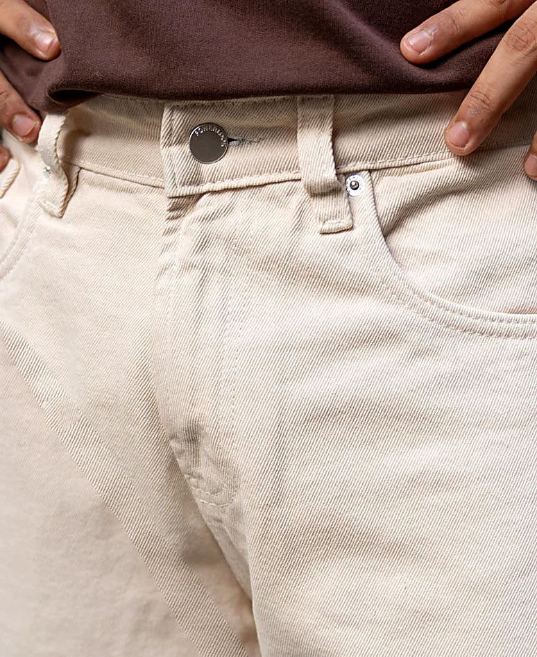Cream Baggy Fit Jeans