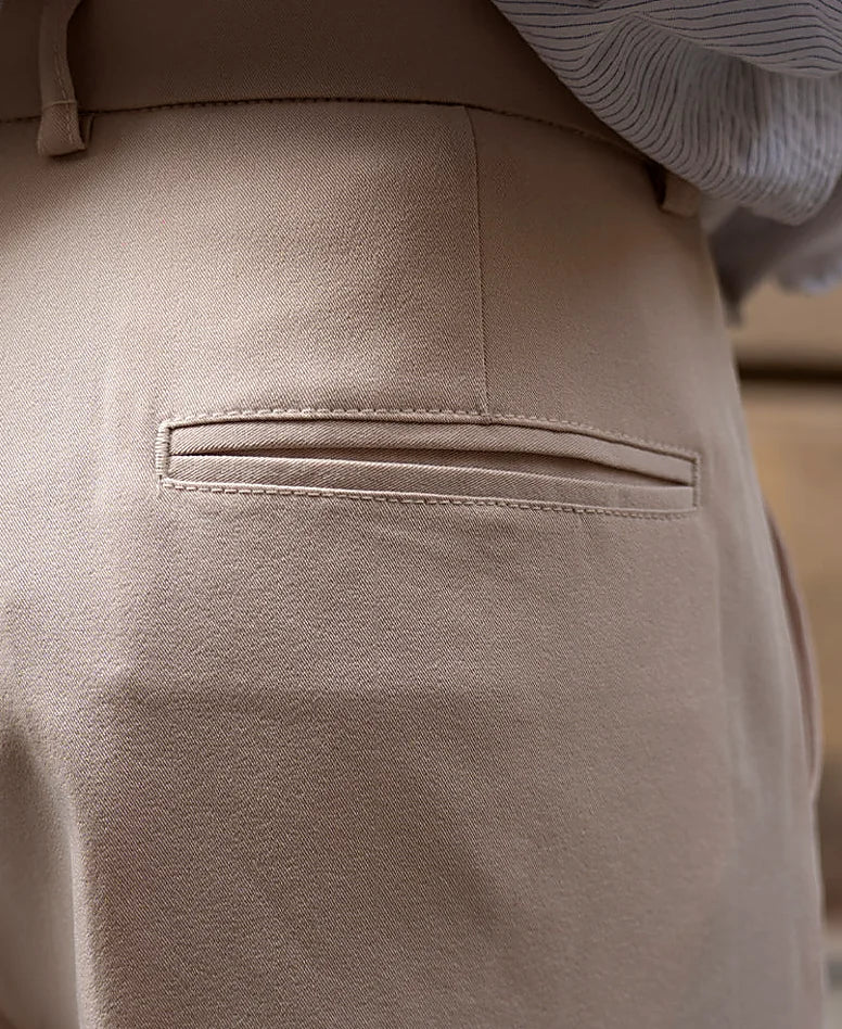 Cream Baggy Fit Korean Pants