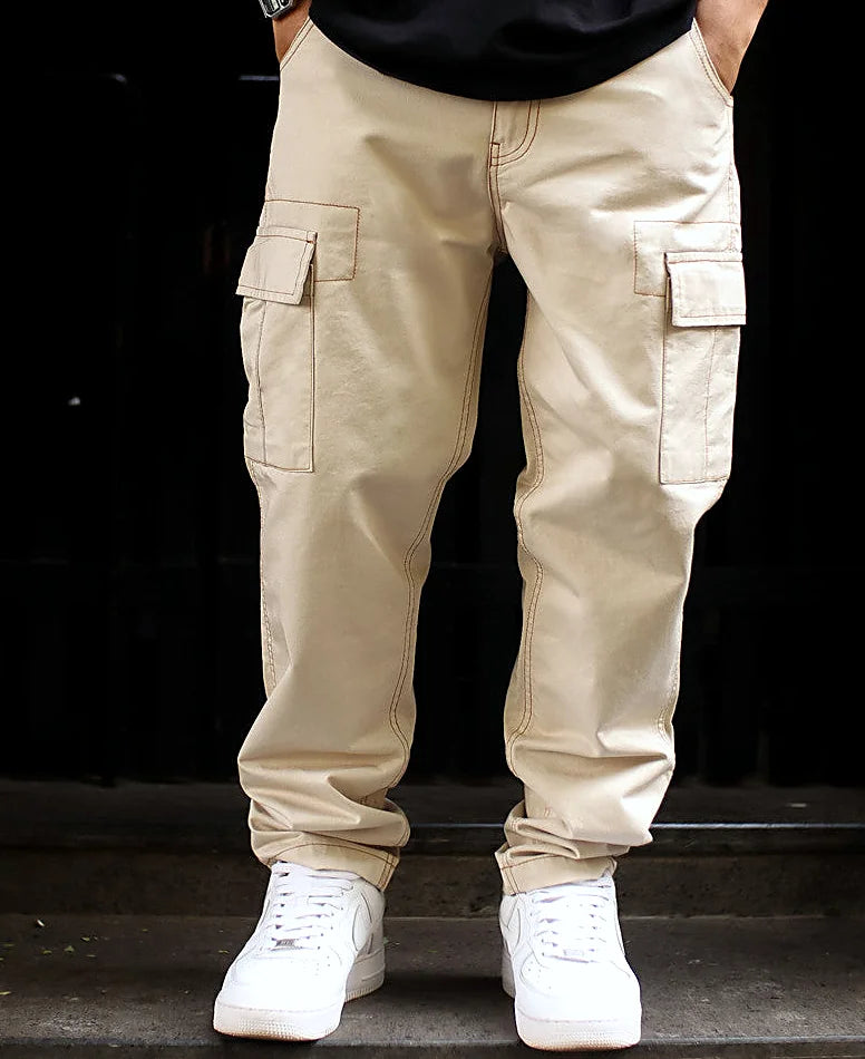 Pants in cream, regular fit